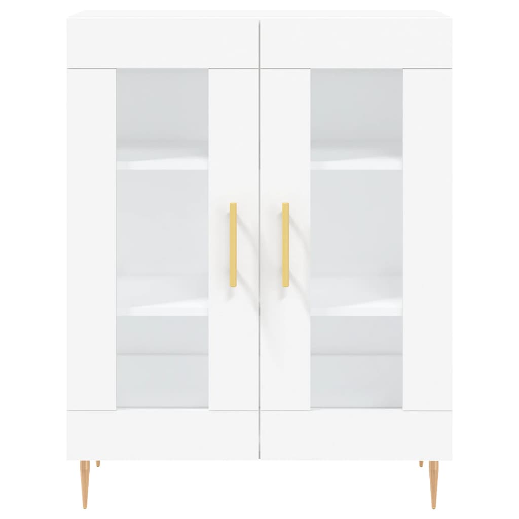 Credenza Bianca 69,5x34x180 cm in Legno Multistrato - homemem39