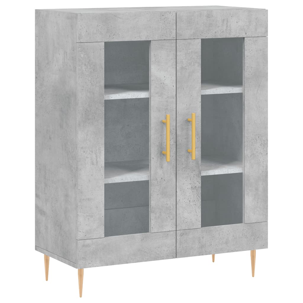 Credenza Grigio Cemento 69,5x34x180 cm in Legno Multistrato - homemem39