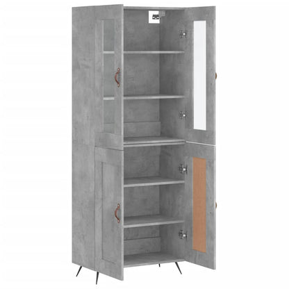 Credenza Grigio Cemento 69,5x34x180 cm in Legno Multistrato - homemem39