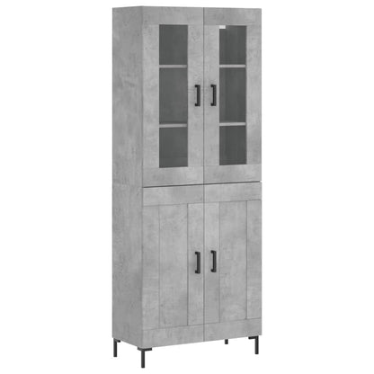 Credenza Grigio Cemento 69,5x34x180 cm in Legno Multistrato - homemem39