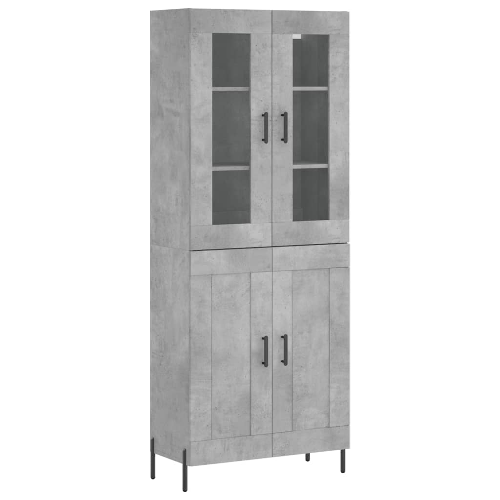 Credenza Grigio Cemento 69,5x34x180 cm in Legno Multistrato - homemem39