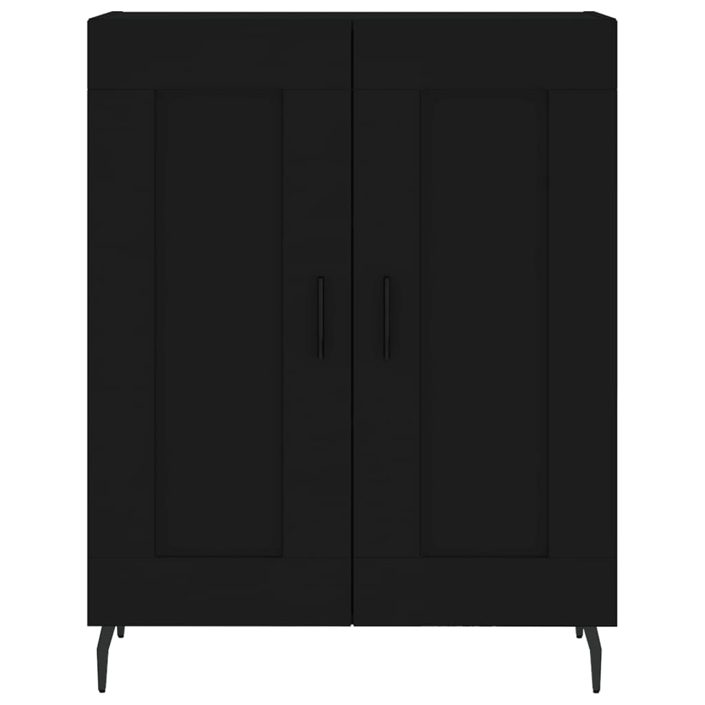 Credenza Nera 69,5x34x180 cm in Legno Multistrato - homemem39