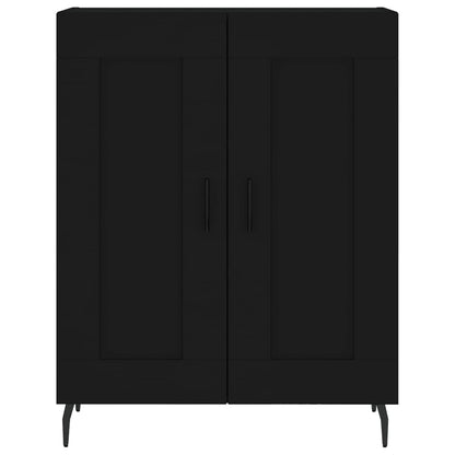 Credenza Nera 69,5x34x180 cm in Legno Multistrato - homemem39