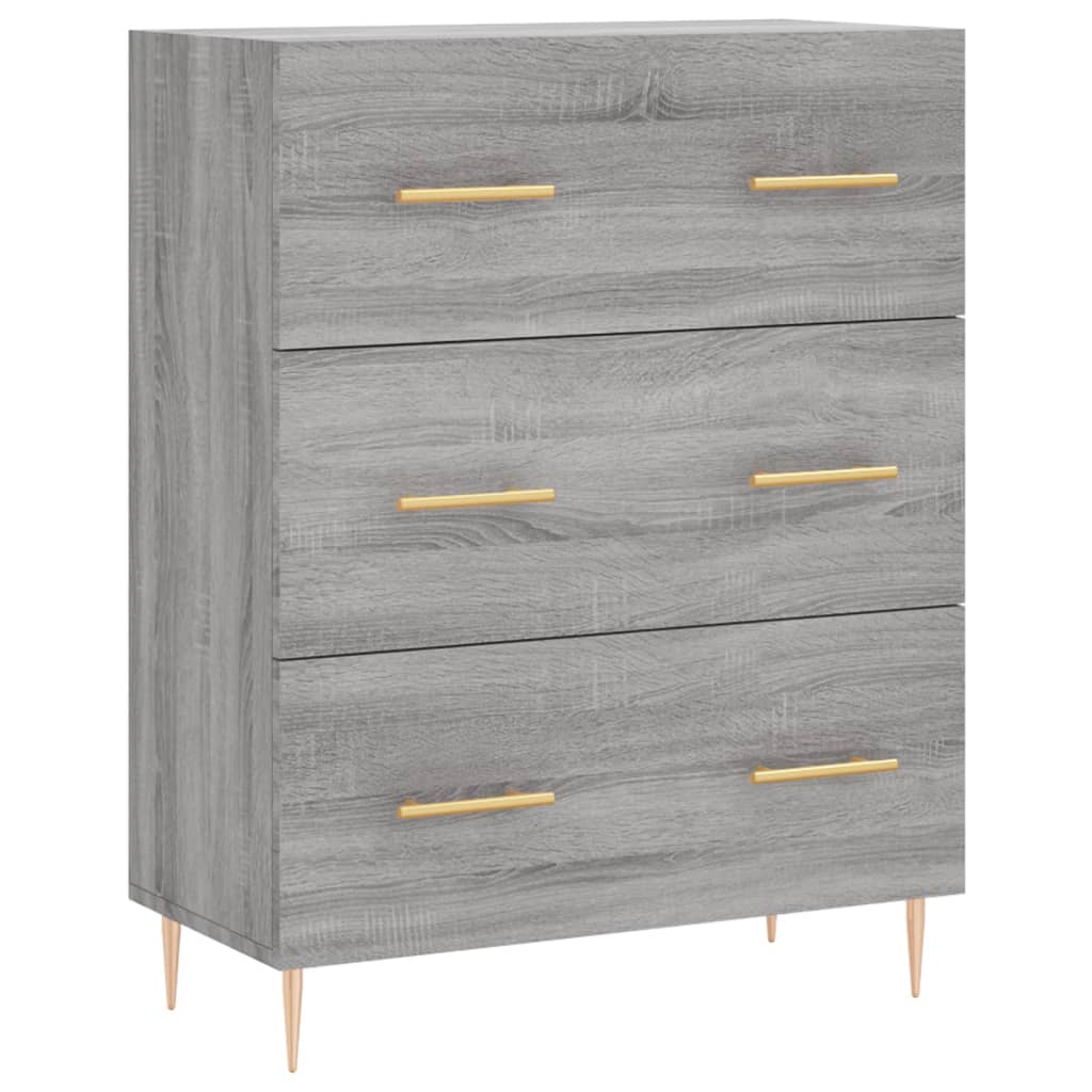 Credenza Grigio Sonoma 69,5x34x180 cm in Legno Multistrato - homemem39