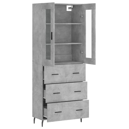 Credenza Grigio Cemento 69,5x34x180 cm in Legno Multistrato - homemem39