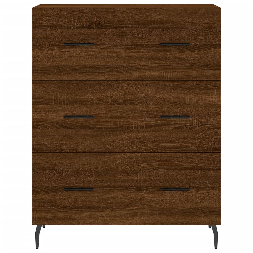 Credenza Rovere Marrone 69,5x34x180 cm in Legno Multistrato - homemem39