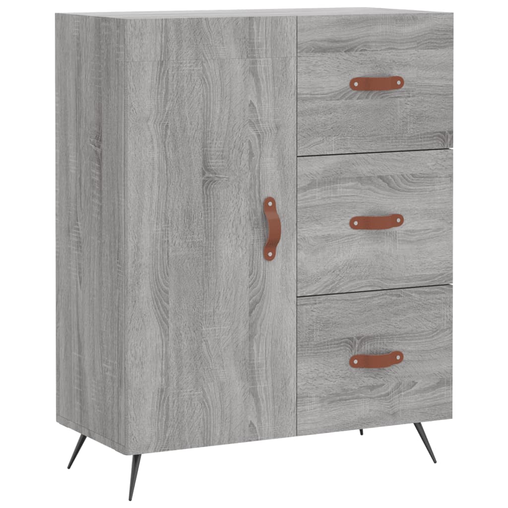 Credenza Grigio Sonoma 69,5x34x180 cm in Legno Multistrato - homemem39