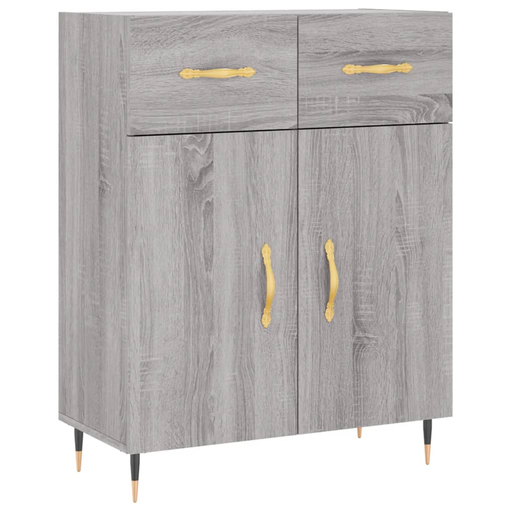 Credenza Grigio Sonoma 69,5x34x180 cm in Legno Multistrato - homemem39