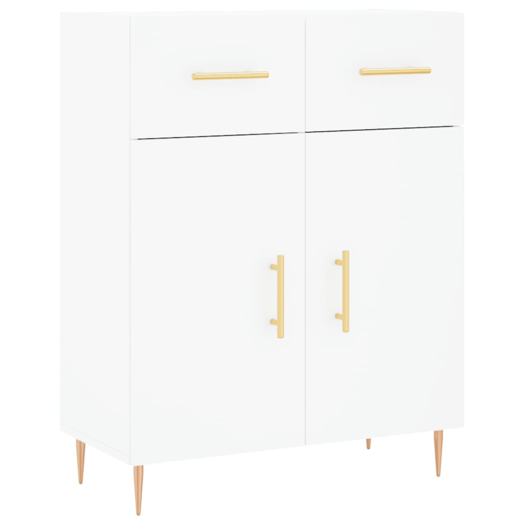 Credenza Bianca 69,5x34x180 cm in Legno Multistrato - homemem39