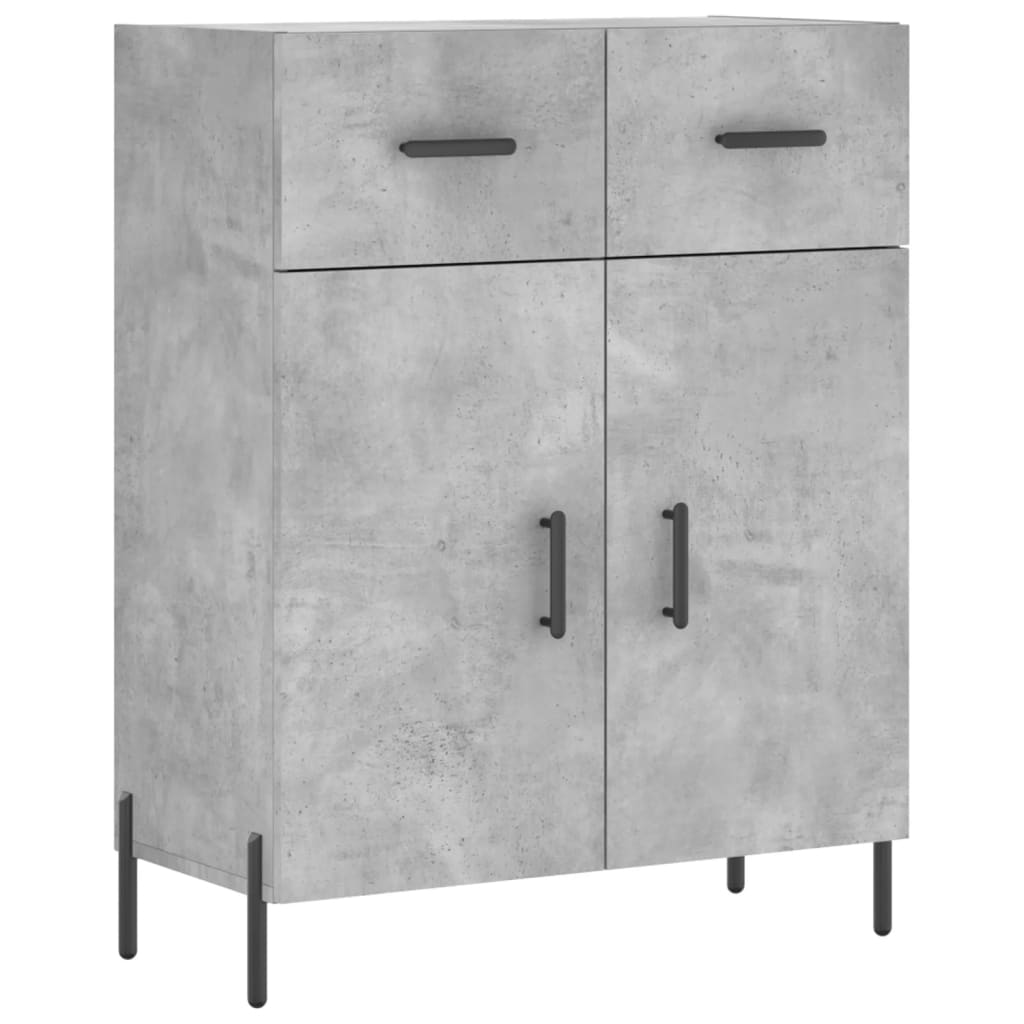 Credenza Grigio Cemento 69,5x34x180 cm in Legno Multistrato - homemem39