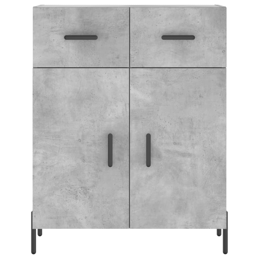 Credenza Grigio Cemento 69,5x34x180 cm in Legno Multistrato - homemem39