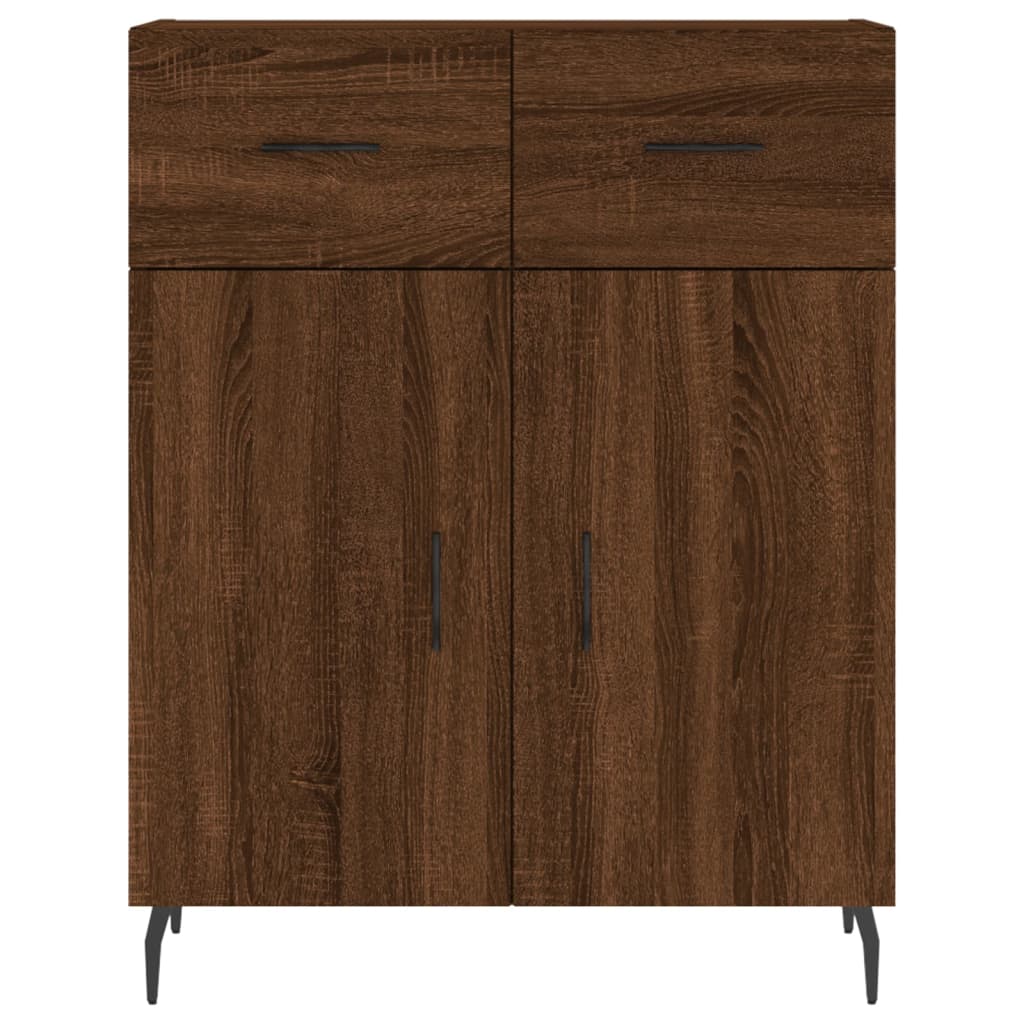 Credenza Rovere Marrone 69,5x34x180 cm in Legno Multistrato - homemem39