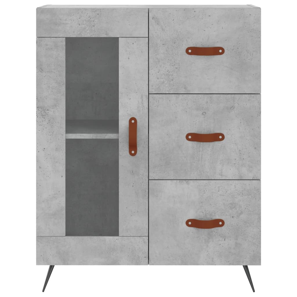 Credenza Grigio Cemento 69,5x34x180 cm in Legno Multistrato - homemem39