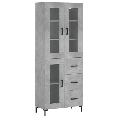 Credenza Grigio Cemento 69,5x34x180 cm in Legno Multistrato - homemem39