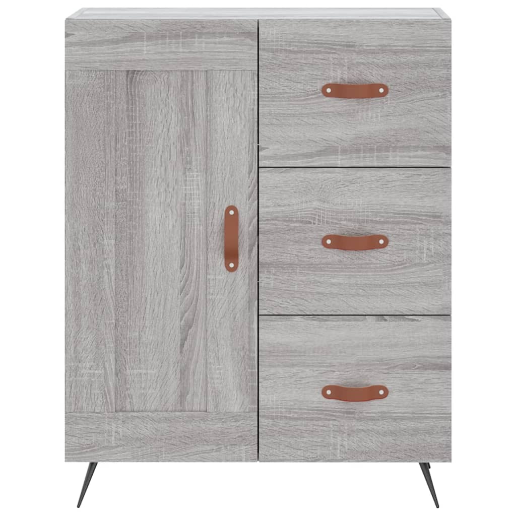 Credenza Grigio Sonoma 69,5x34x180 cm in Legno Multistrato - homemem39