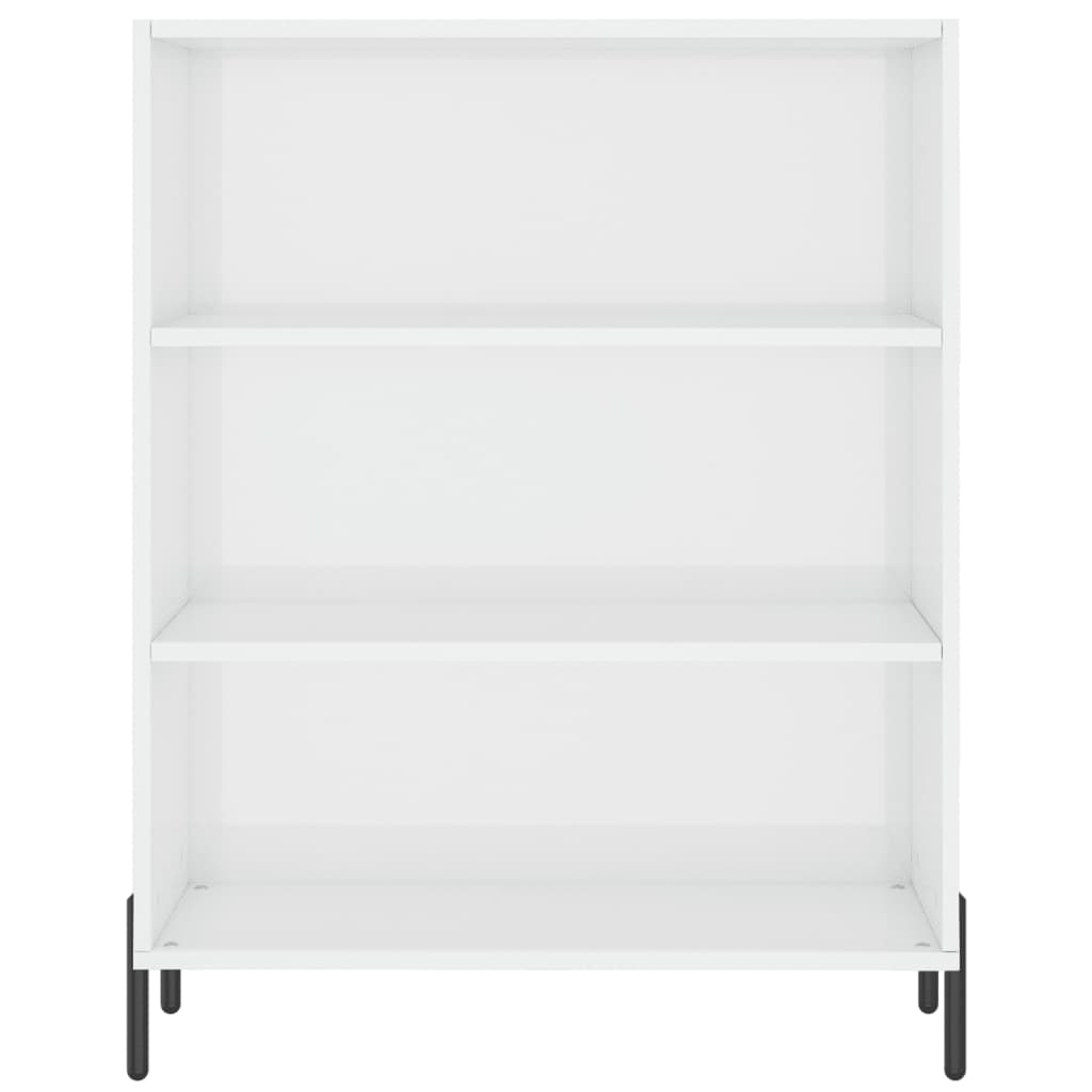 Credenza Bianco Lucido 69,5x34x180 cm in Legno Multistrato - homemem39