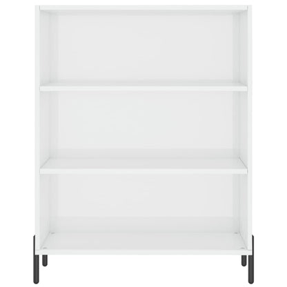 Credenza Bianco Lucido 69,5x34x180 cm in Legno Multistrato - homemem39