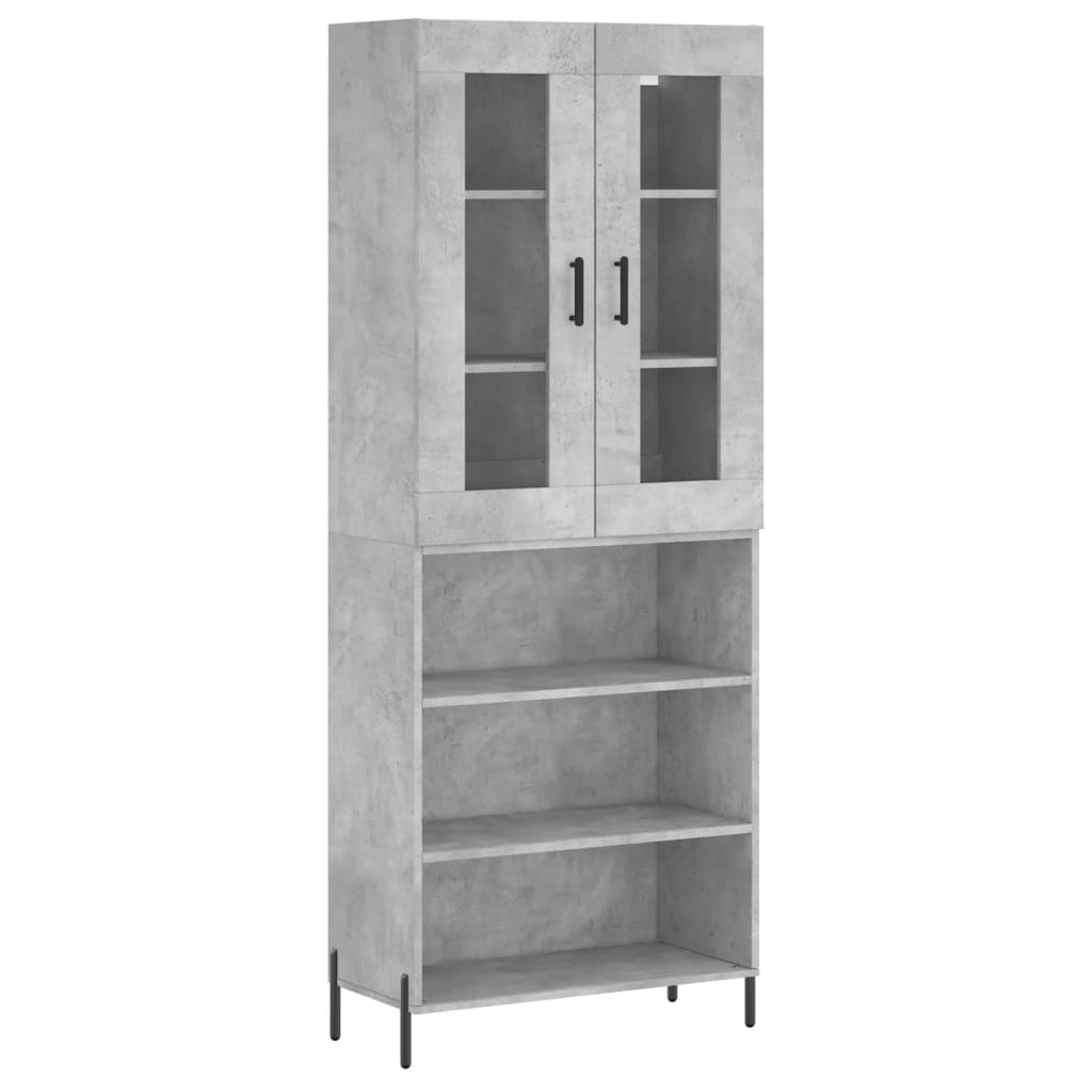 Credenza Grigio Cemento 69,5x34x180 cm in Legno Multistrato - homemem39