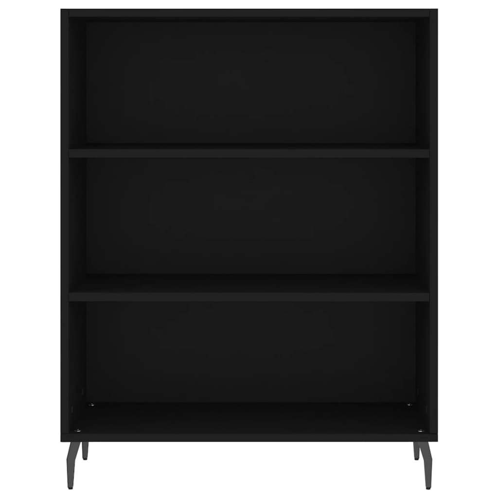 Credenza Nera 69,5x34x180 cm in Legno Multistrato - homemem39