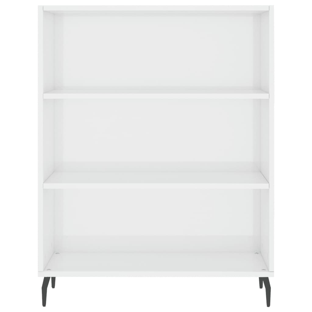 Credenza Bianco Lucido 69,5x34x180 cm in Legno Multistrato - homemem39