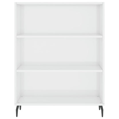 Credenza Bianco Lucido 69,5x34x180 cm in Legno Multistrato - homemem39