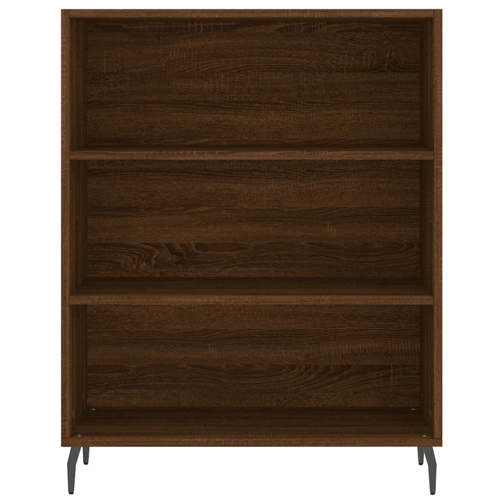 Credenza Rovere Marrone 69,5x34x180 cm in Legno Multistrato - homemem39