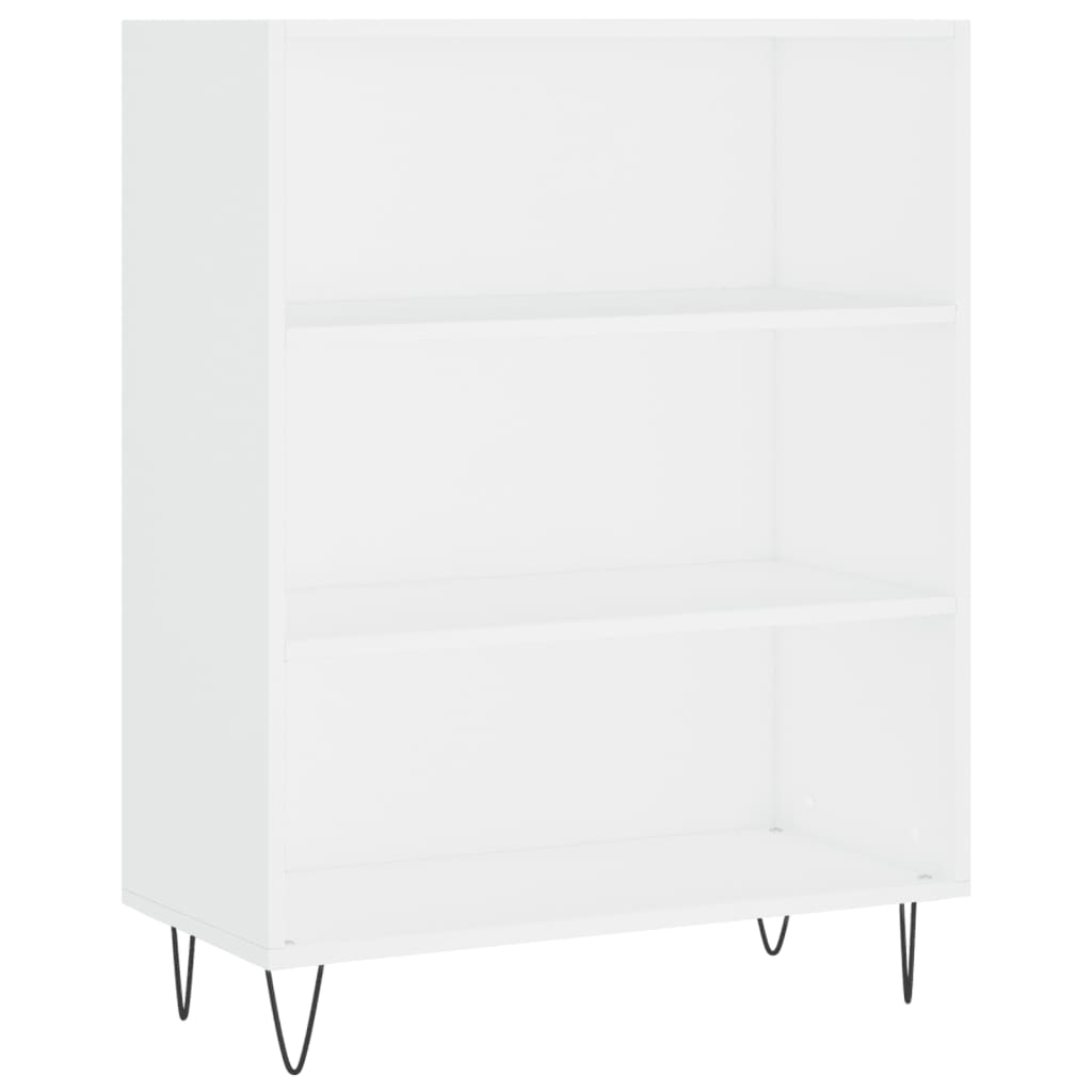 Credenza Bianco Lucido 69,5x34x180 cm in Legno Multistrato - homemem39