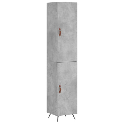 Credenza Grigio Cemento 34,5x34x180 cm in Legno Multistrato - homemem39