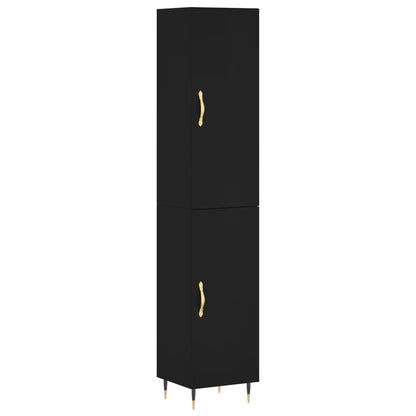 Credenza Nera 34,5x34x180 cm in Legno Multistrato - homemem39