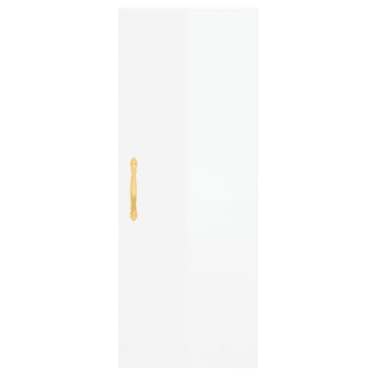 Credenza 34,5x34x180 cm in Legno Multistrato Bianco Lucido - homemem39