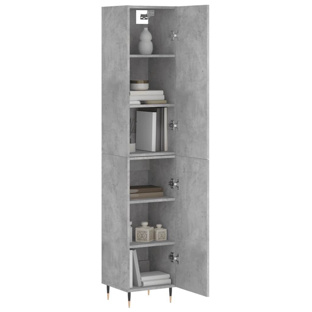 Credenza Grigio Cemento 34,5x34x180 cm in Legno Multistrato - homemem39