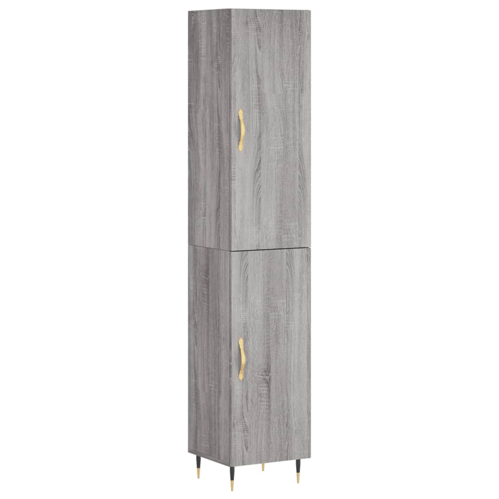 Credenza Grigio Sonoma 34,5x34x180 cm in Legno Multistrato - homemem39