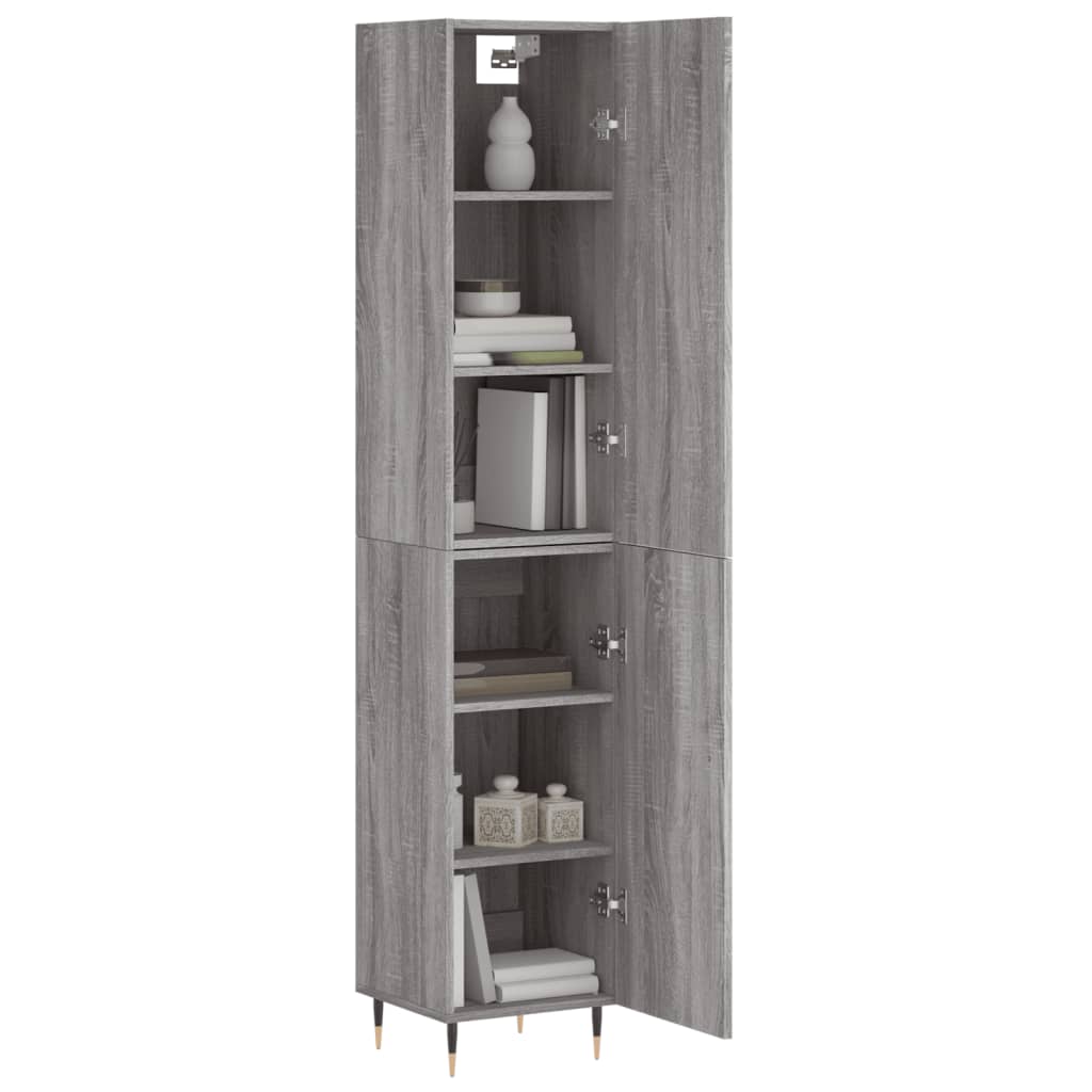 Credenza Grigio Sonoma 34,5x34x180 cm in Legno Multistrato - homemem39