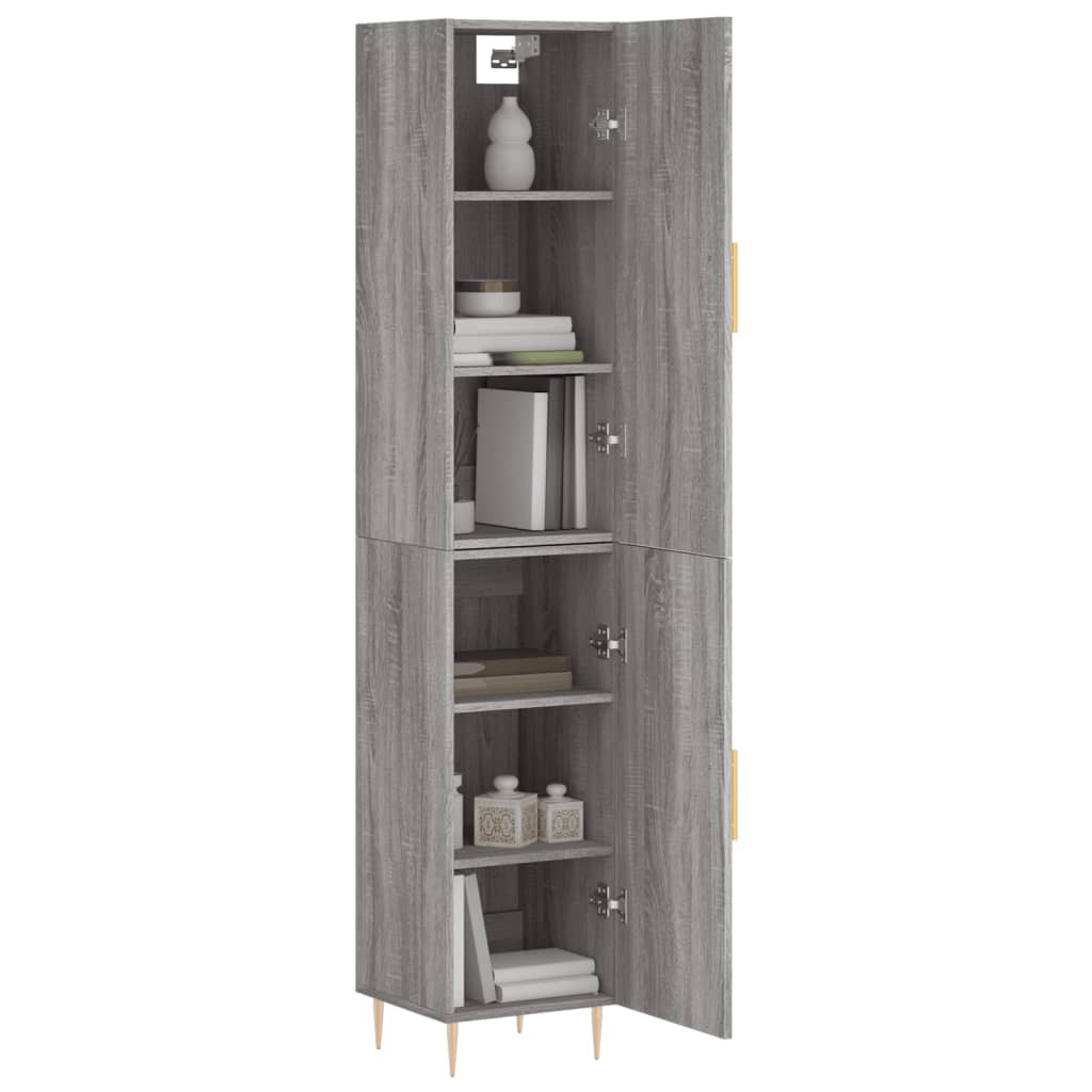 Credenza Grigio Sonoma 34,5x34x180 cm in Legno Multistrato - homemem39