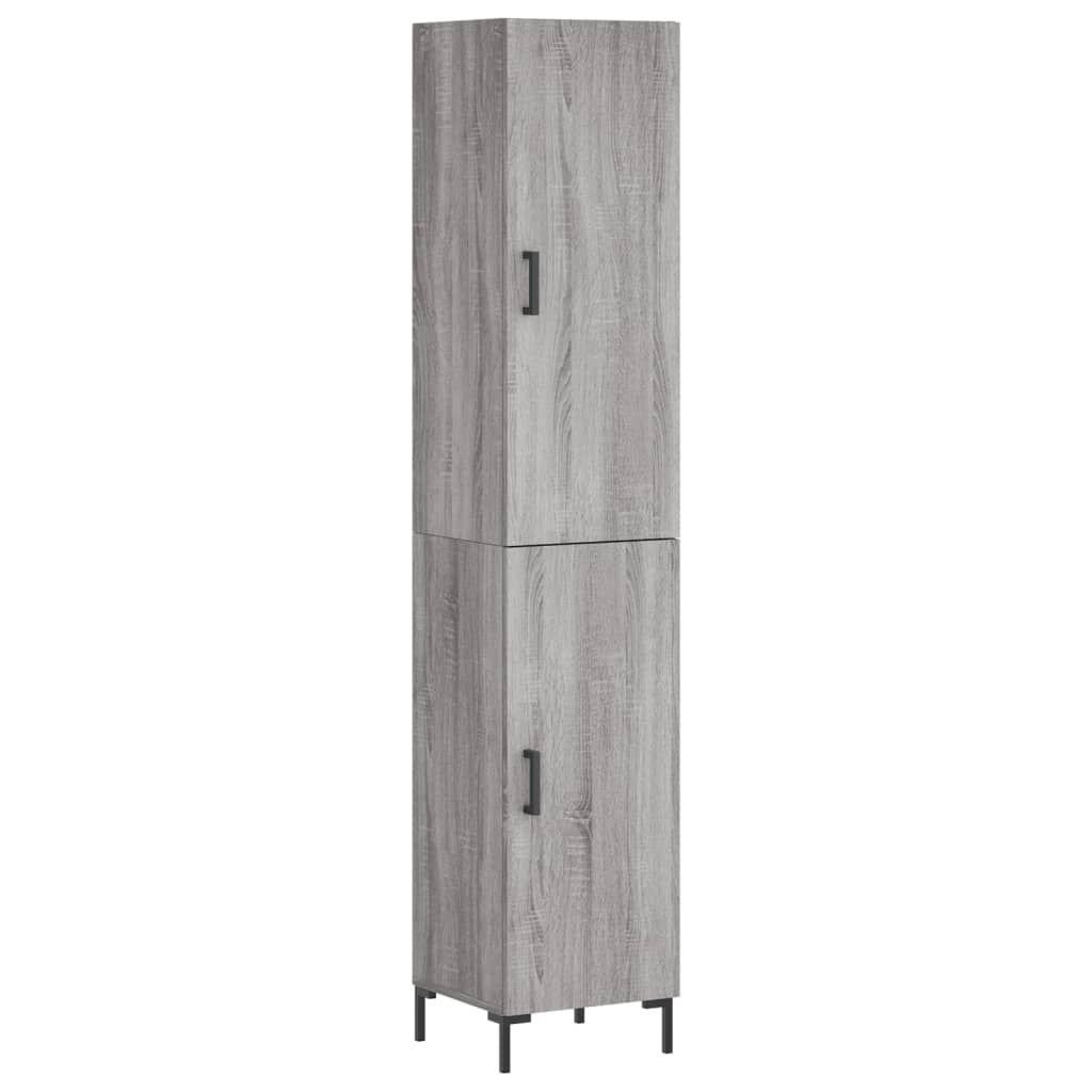 Credenza Grigio Sonoma 34,5x34x180 cm in Legno Multistrato - homemem39