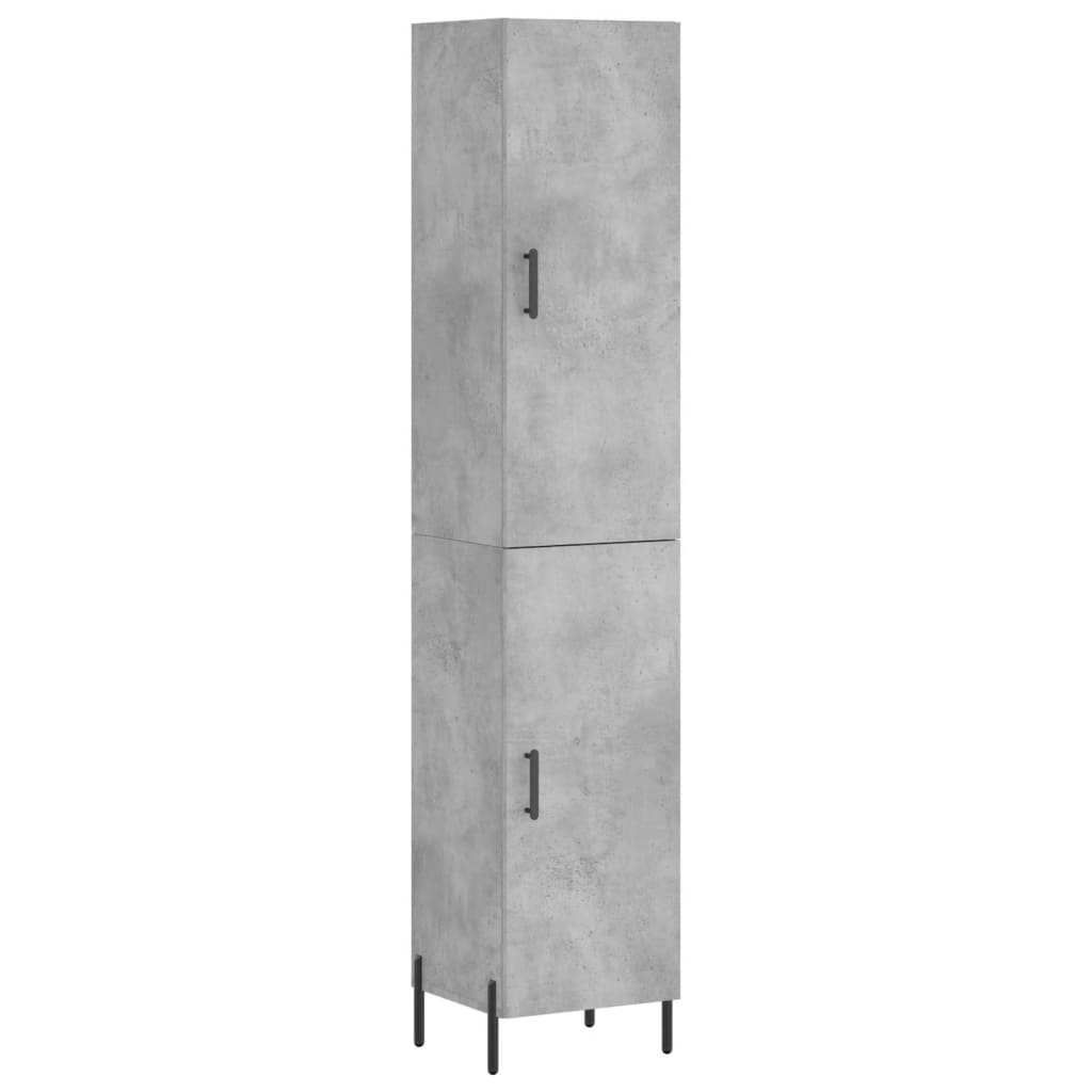 Credenza Grigio Cemento 34,5x34x180 cm in Legno Multistrato - homemem39