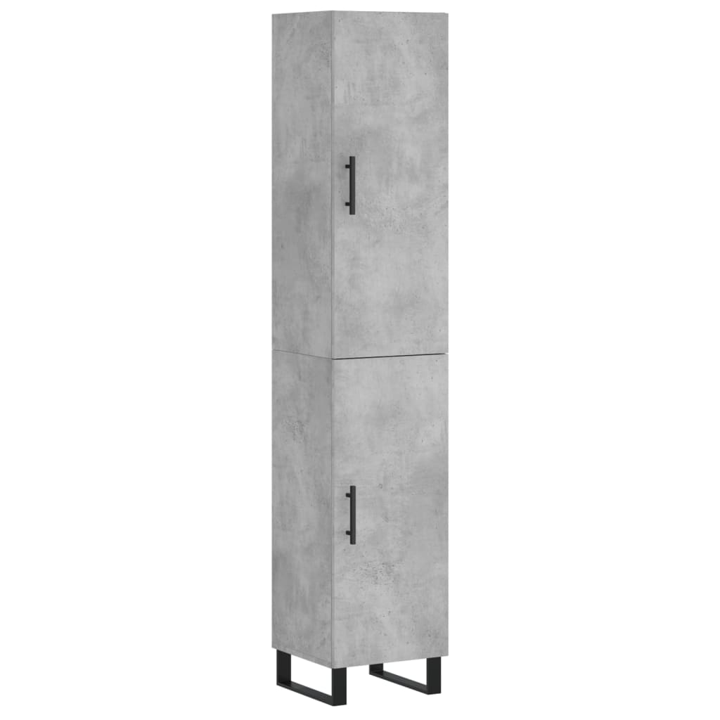 Credenza Grigio Cemento 34,5x34x180 cm in Legno Multistrato - homemem39