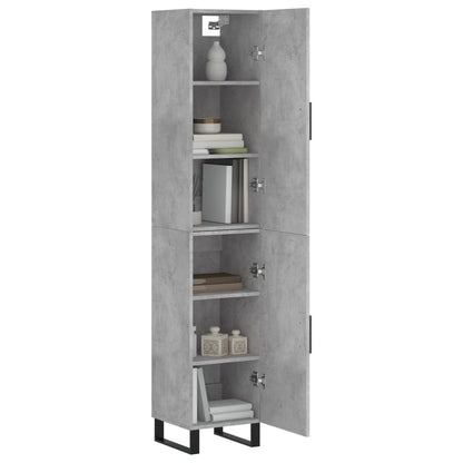 Credenza Grigio Cemento 34,5x34x180 cm in Legno Multistrato - homemem39