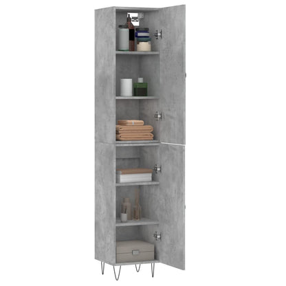 Credenza Grigio Cemento 34,5x34x180 cm in Legno Multistrato - homemem39