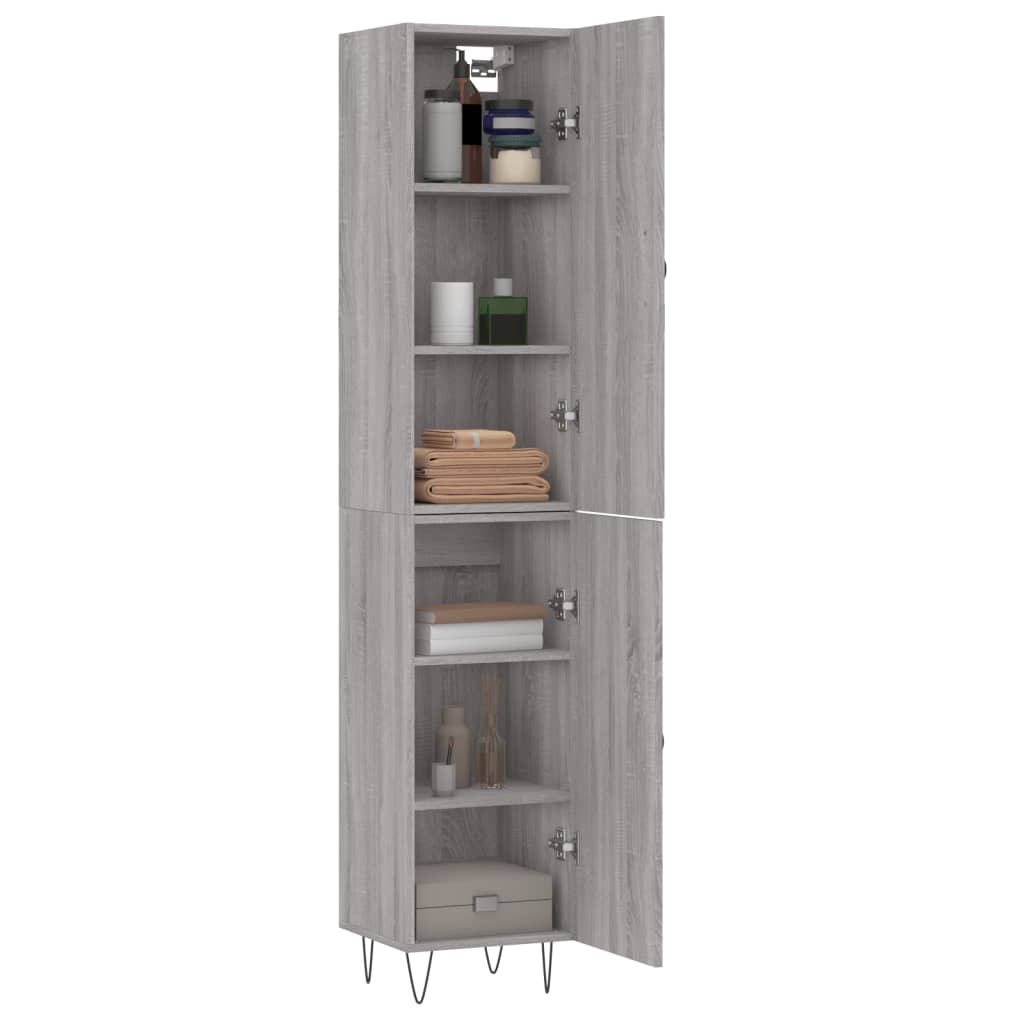 Credenza Grigio Sonoma 34,5x34x180 cm in Legno Multistrato - homemem39