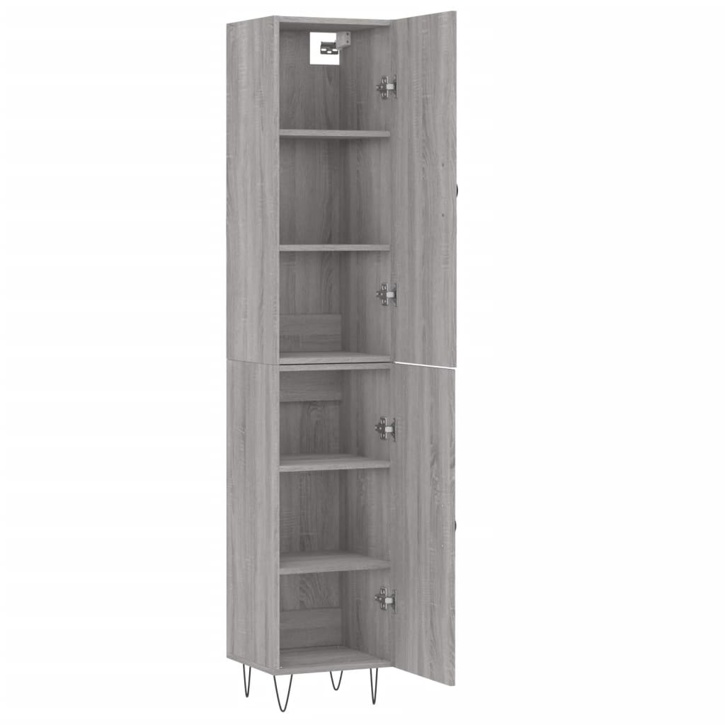 Credenza Grigio Sonoma 34,5x34x180 cm in Legno Multistrato - homemem39