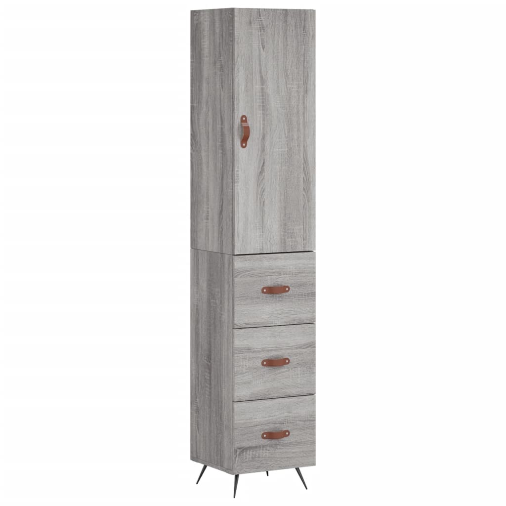 Credenza Grigio Sonoma 34,5x34x180 cm in Legno Multistrato - homemem39