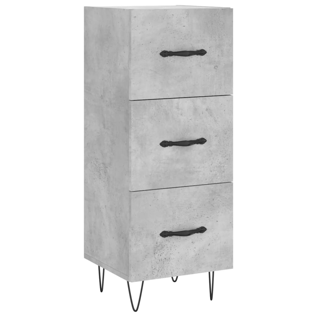 Credenza Grigio Cemento 34,5x34x180 cm in Legno Multistrato - homemem39