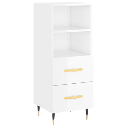 Credenza 34,5x34x180 cm in Legno Multistrato Bianco Lucido - homemem39