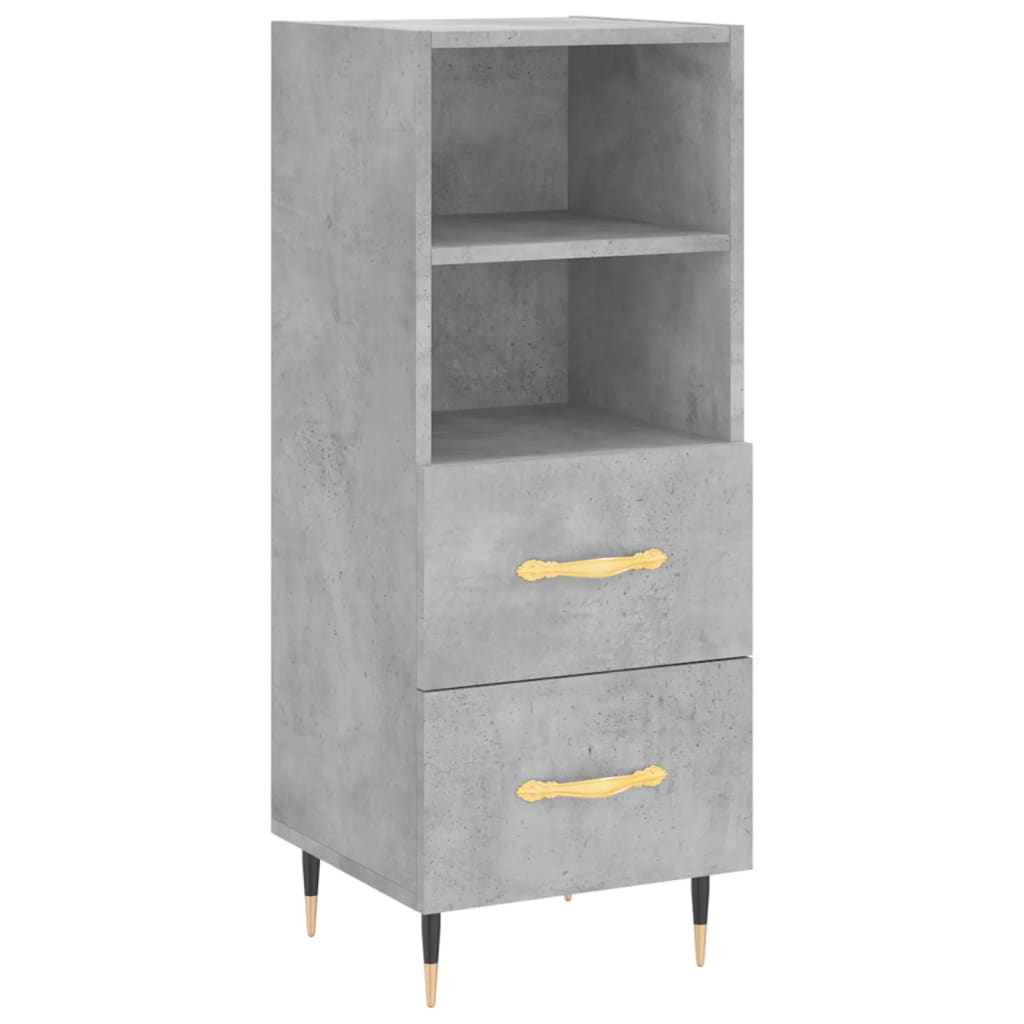 Credenza Grigio Cemento 34,5x34x180 cm in Legno Multistrato - homemem39