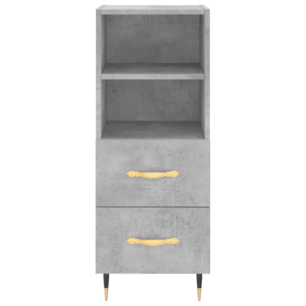 Credenza Grigio Cemento 34,5x34x180 cm in Legno Multistrato - homemem39