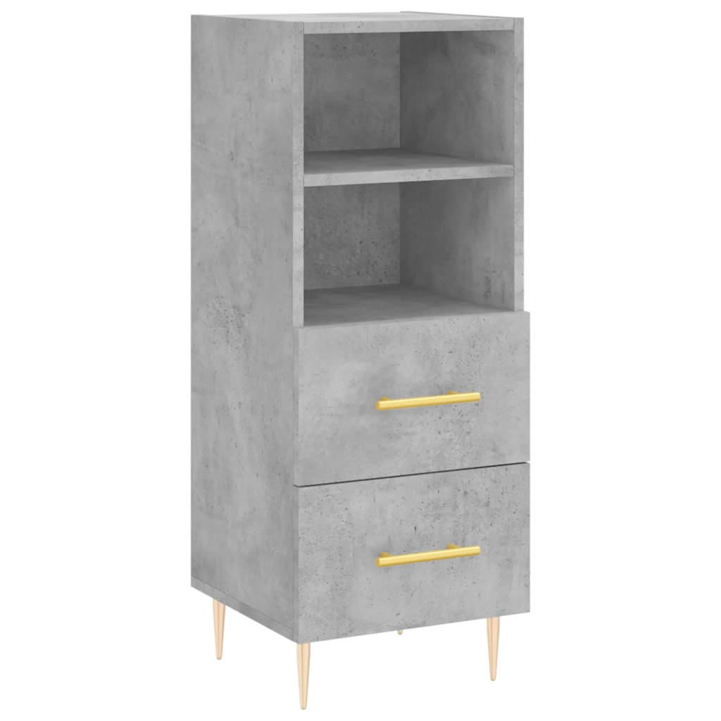 Credenza Grigio Cemento 34,5x34x180 cm in Legno Multistrato - homemem39