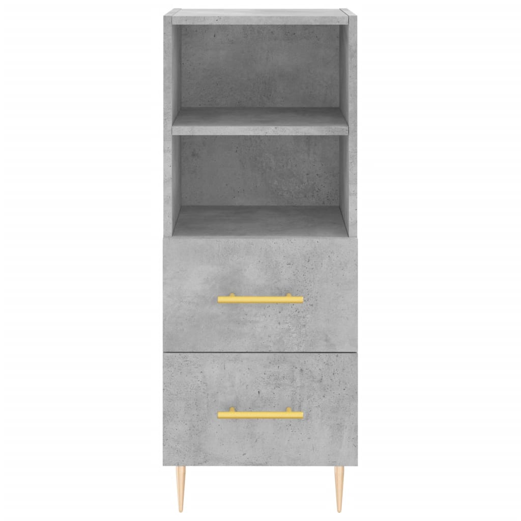 Credenza Grigio Cemento 34,5x34x180 cm in Legno Multistrato - homemem39