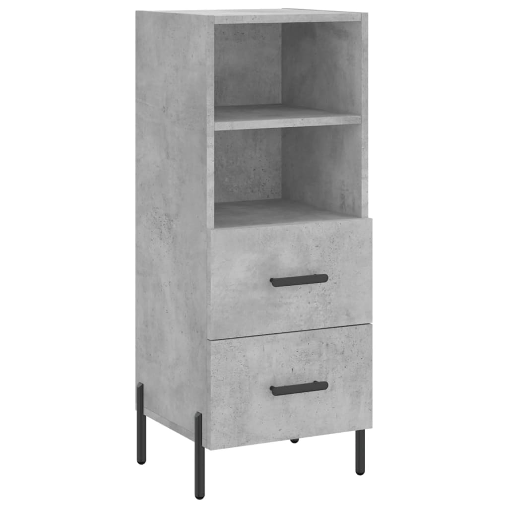 Credenza Grigio Cemento 34,5x34x180 cm in Legno Multistrato - homemem39