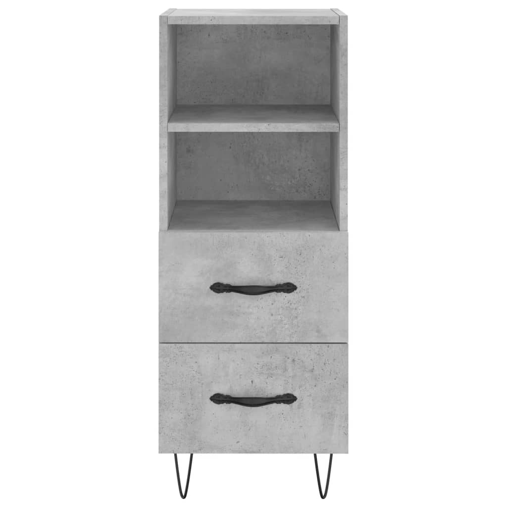 Credenza Grigio Cemento 34,5x34x180 cm in Legno Multistrato - homemem39